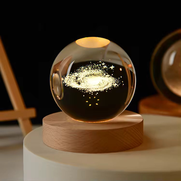 Crystal Ball Galaxy Lamp — RGB LED Night Light