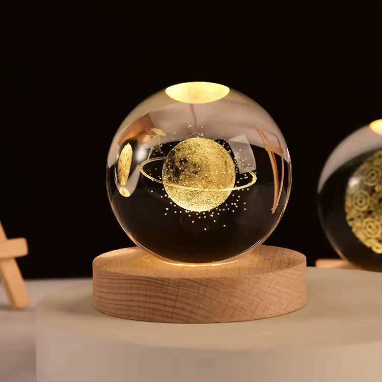 Crystal Ball Galaxy Lamp — RGB LED Night Light