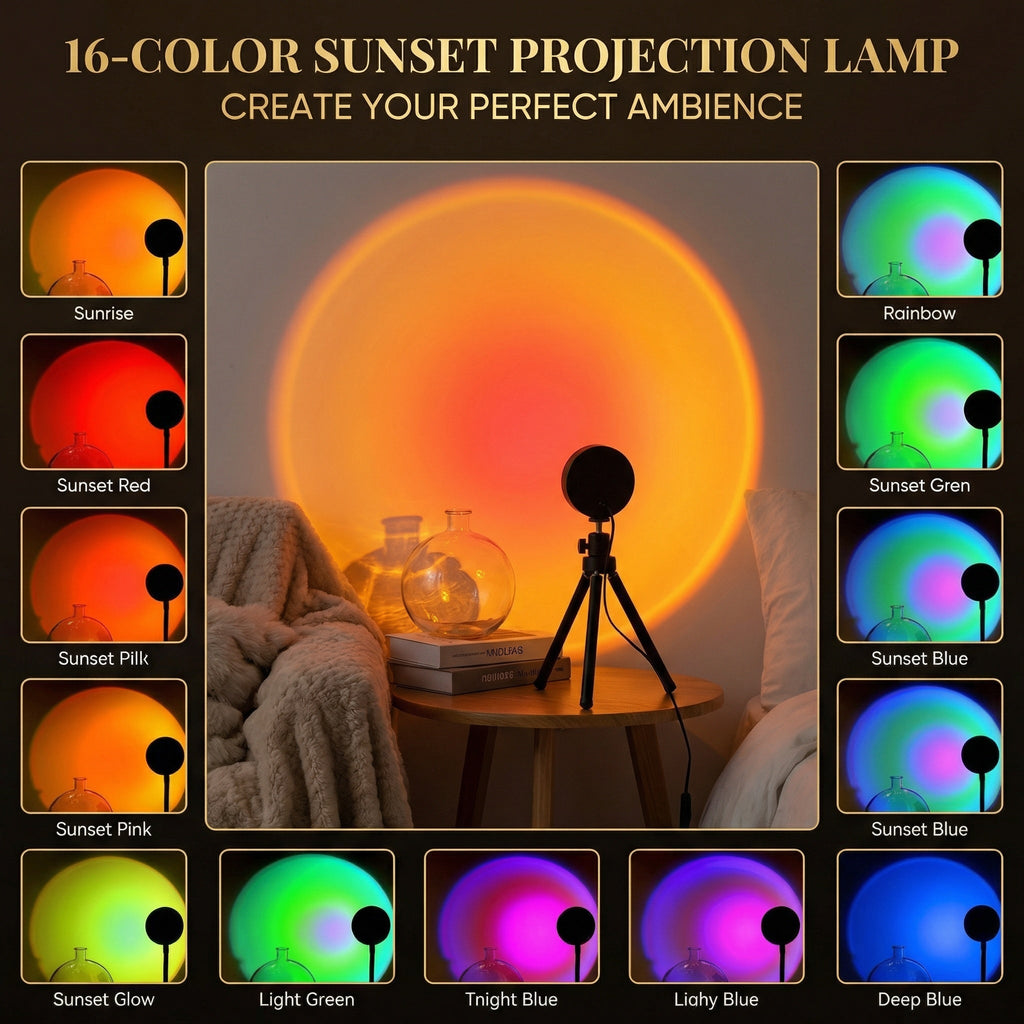 Galaxy Room Bundle — Projector + Sunset Lamp + Crystal Ball