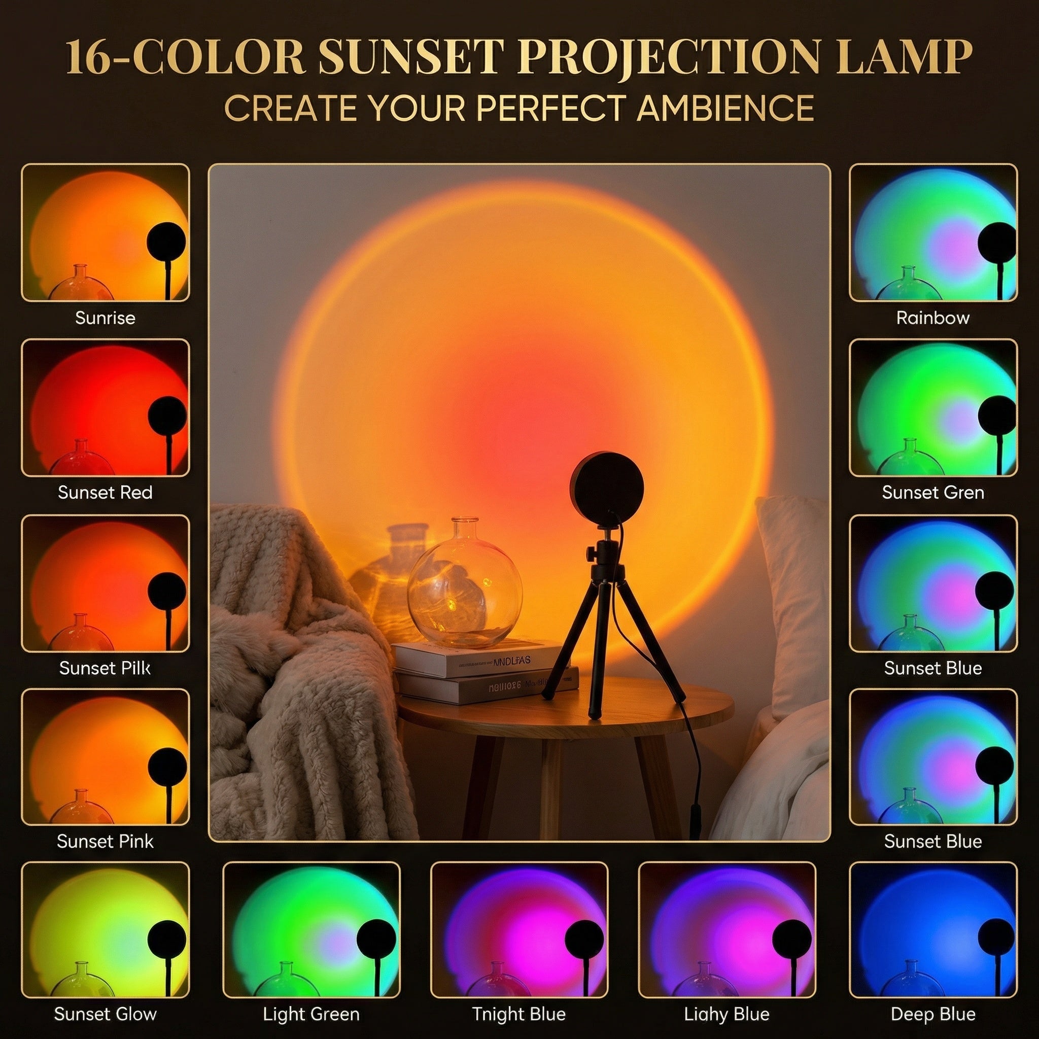 Galaxy Room Bundle — Projector + Sunset Lamp + Crystal Ball