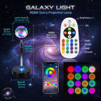 RGBW Starry Projection Lamp specifications and remote control